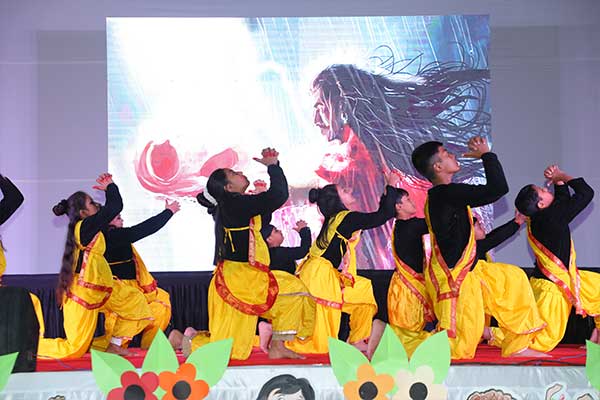 Cultural activity of Rangoli International school Gandhinagar